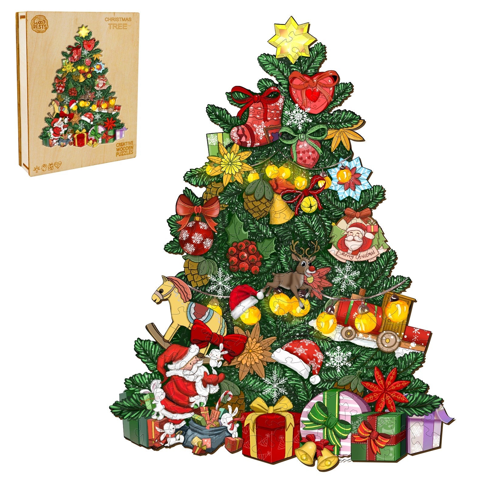 Christmas Tree Wooden Jigsaw Puzzle