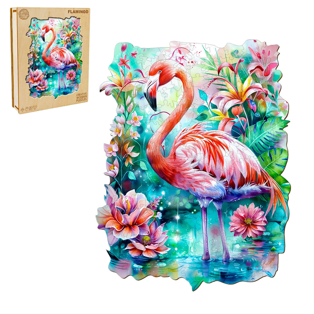 Flamingo Wooden Jigsaw Puzzle