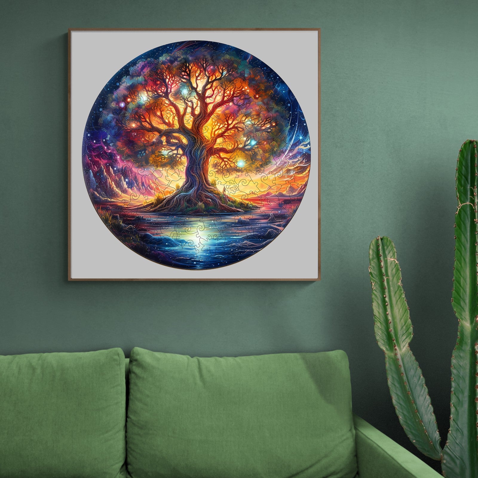 Starry Night Tree of Life Wooden Jigsaw Puzzle