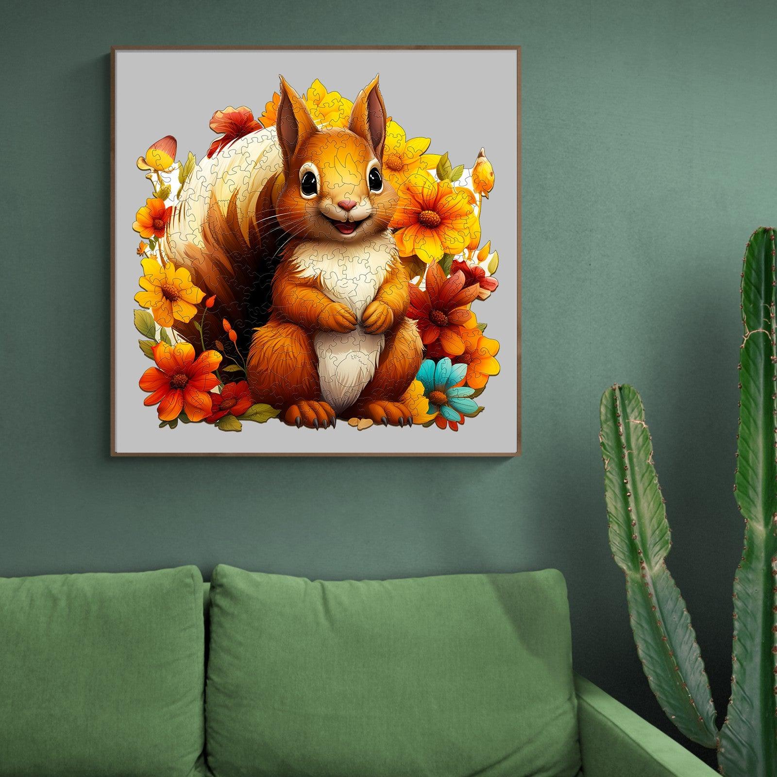 Smiling Squirrel Wooden Jigsaw Puzzle