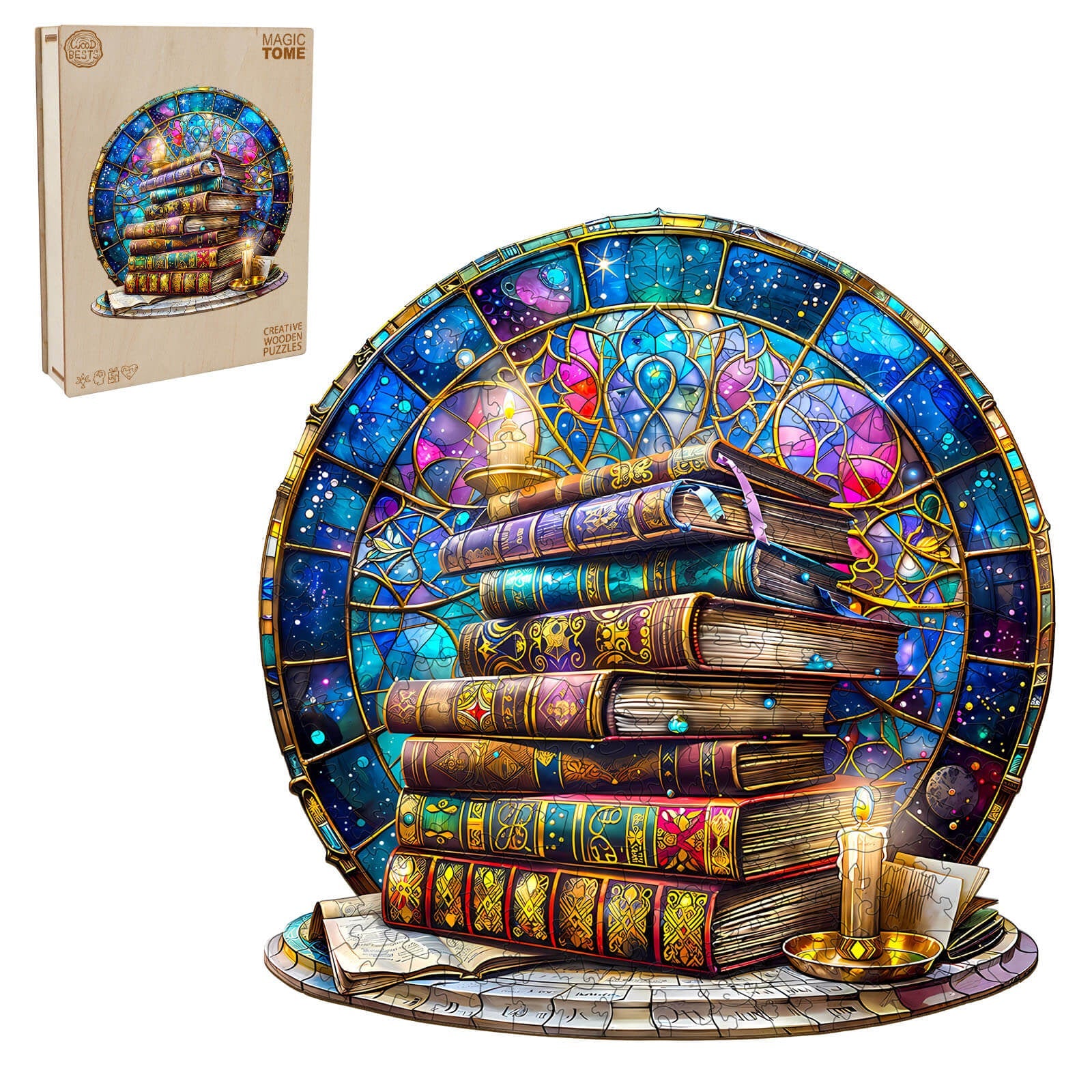 Magic tome Wooden Jigsaw Puzzle