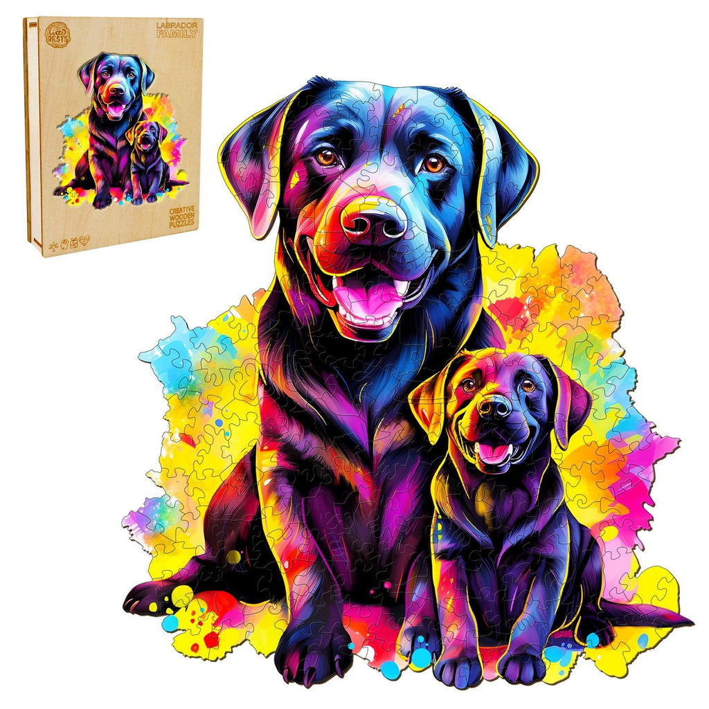 Labrador Family Wooden Jigsaw Puzzle