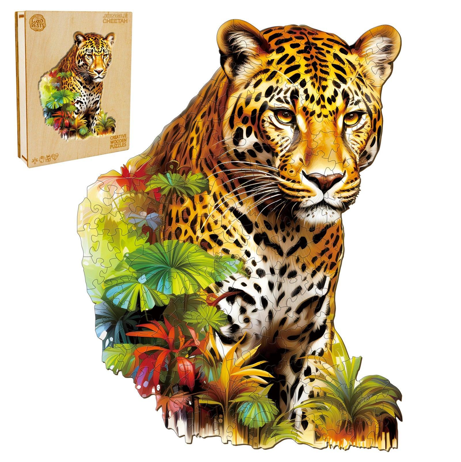 Jungle Cheetah Wooden Jigsaw Puzzle