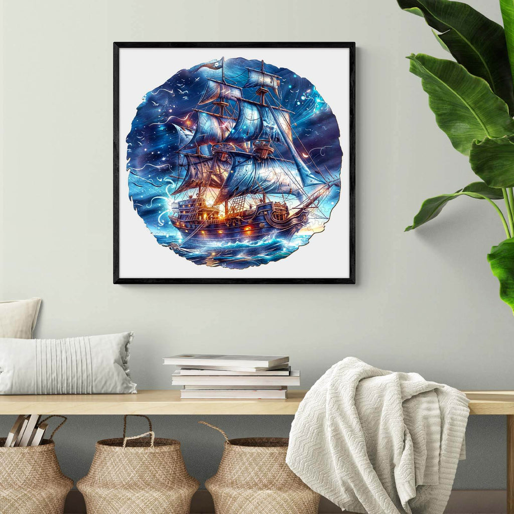Blue Voyage Wooden Jigsaw Puzzle