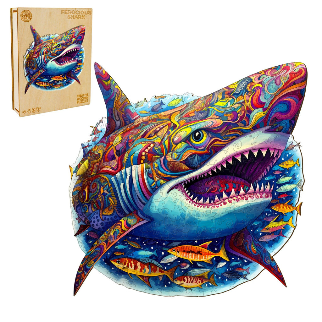 Ferocious Shark Wooden Jigsaw Puzzle