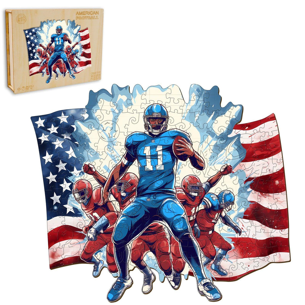 American Football Wooden Jigsaw Puzzle