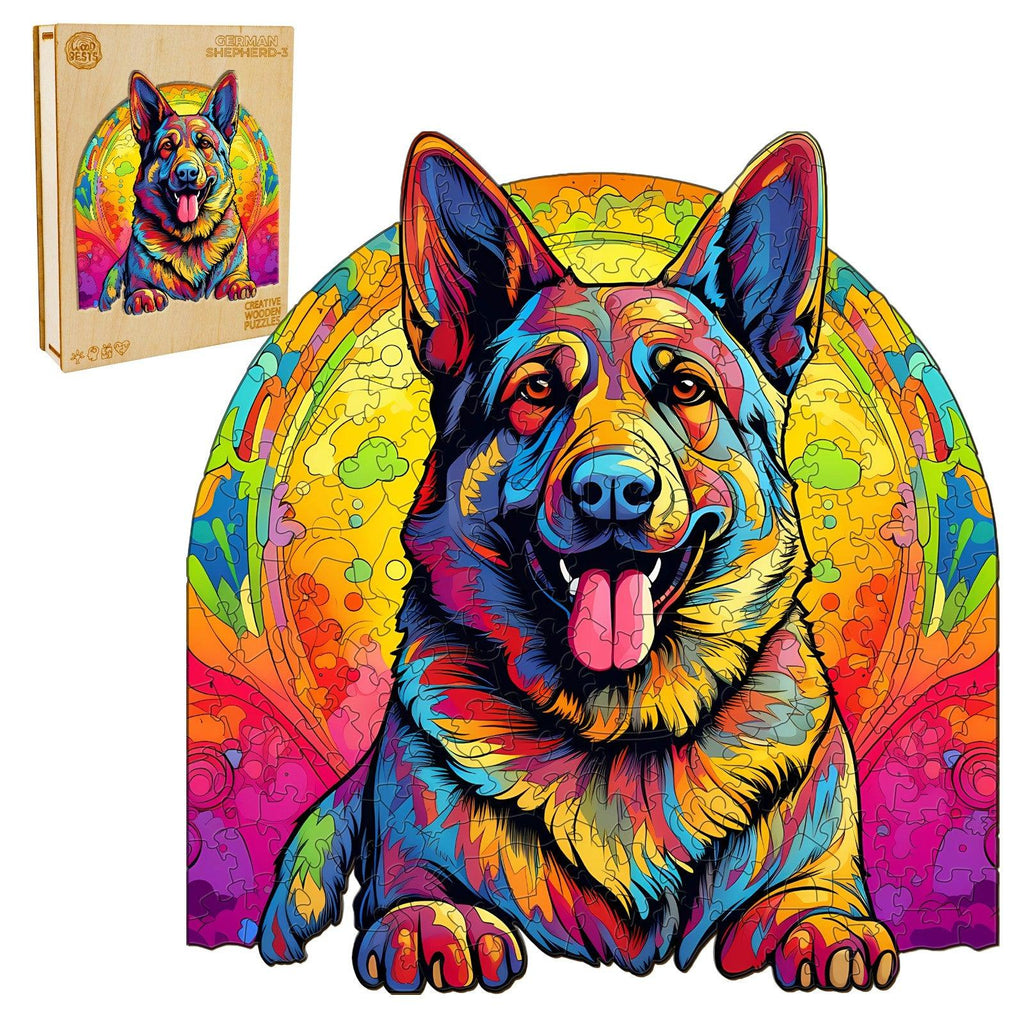 German Shepherd 3 Wooden Jigsaw Puzzle