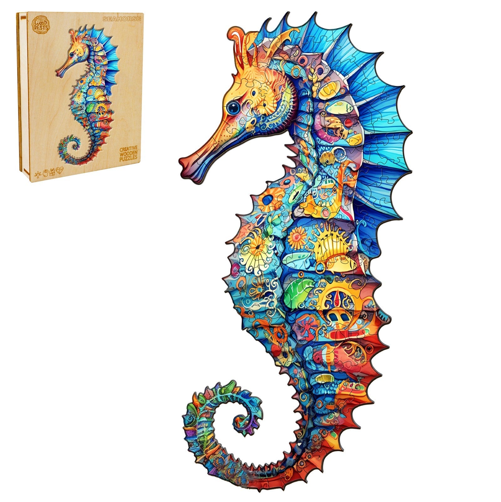 Seahorse 1 Wooden Jigsaw Puzzle