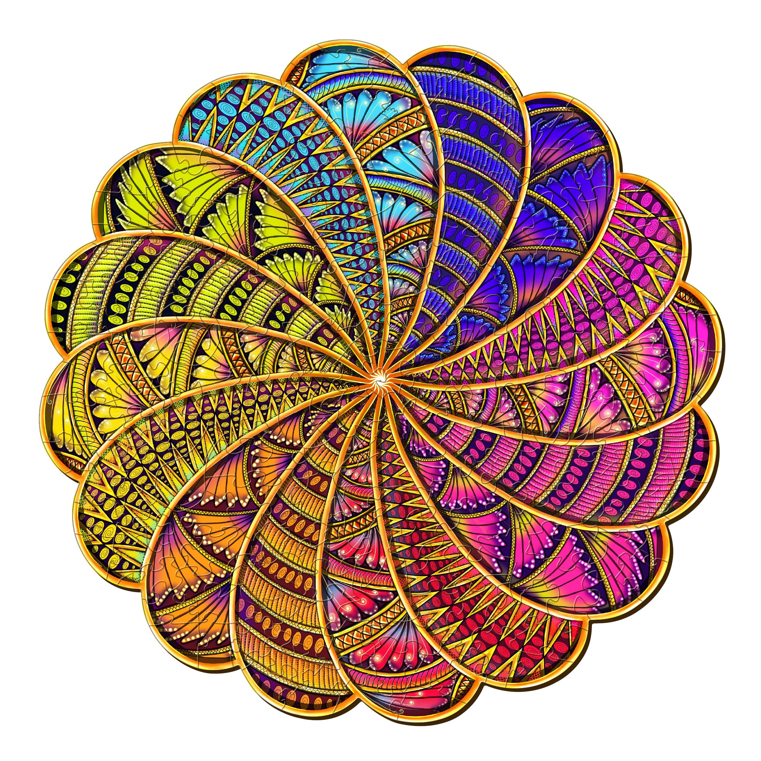 Mandala-4 Wooden Jigsaw Puzzle