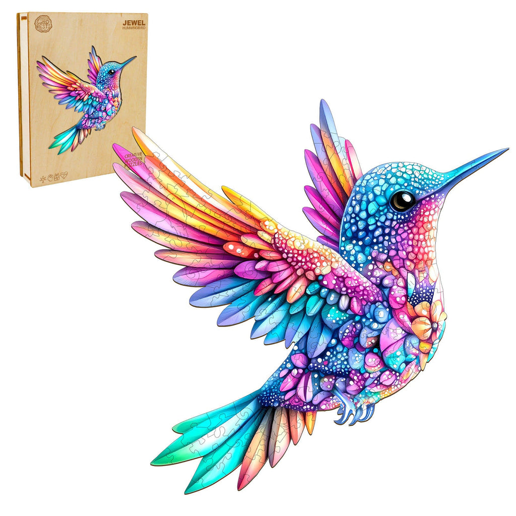 Jewel hummingbird Wooden Jigsaw Puzzle