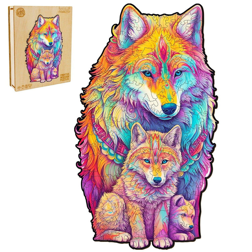 Wolf Family-2 Wooden Jigsaw Puzzle