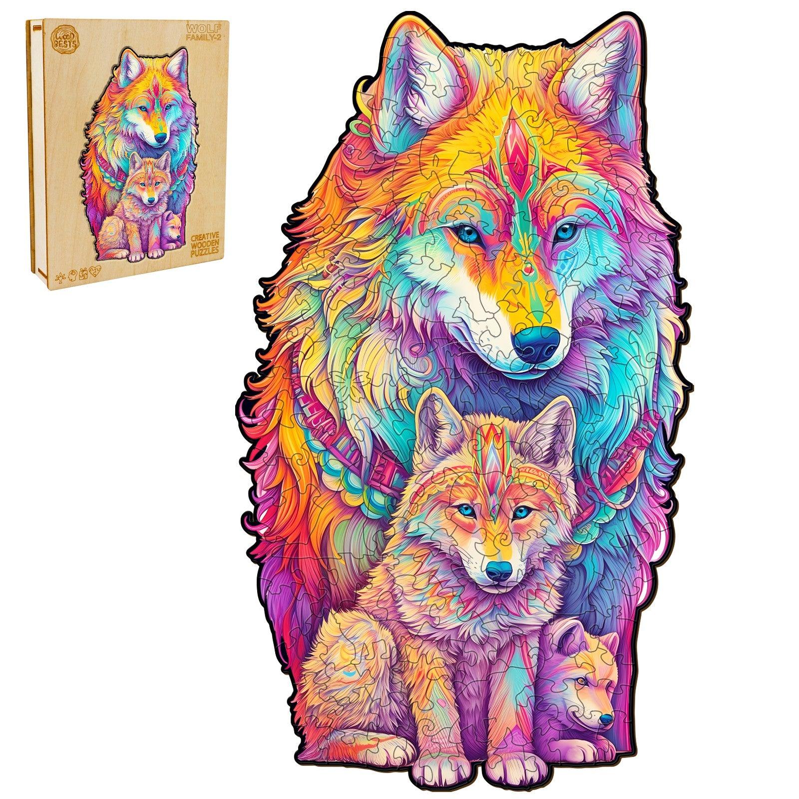 Wolf Family-2 Wooden Jigsaw Puzzle