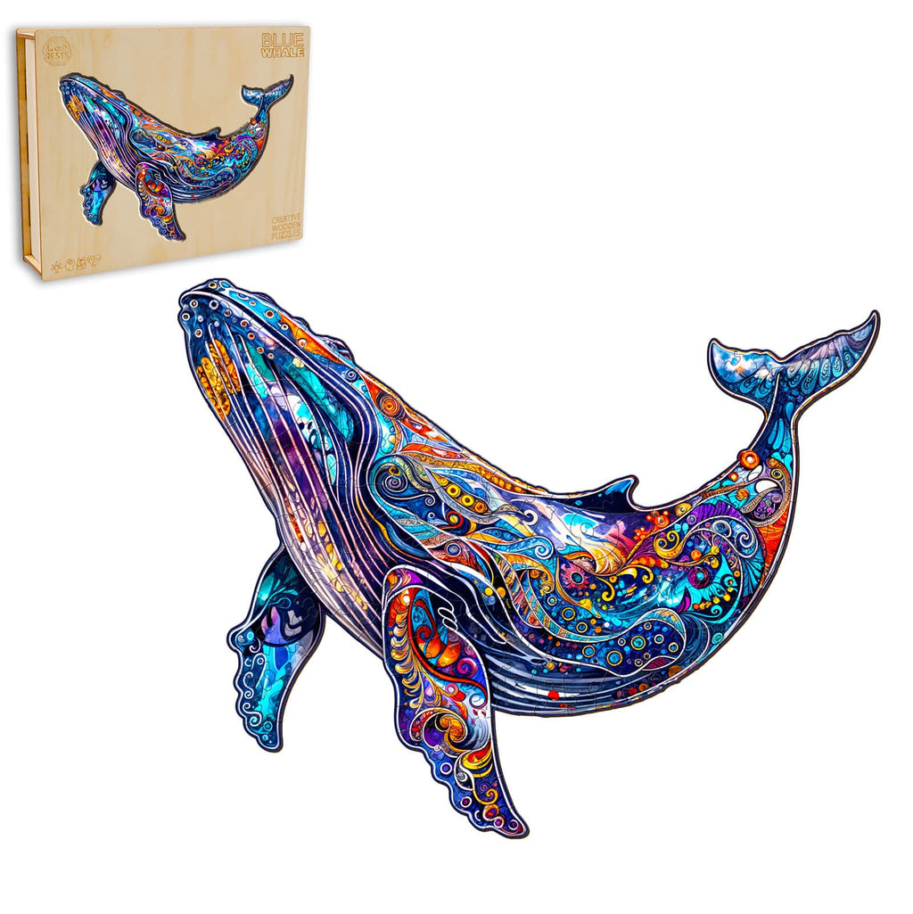 Blue Whale Wooden Jigsaw Puzzle