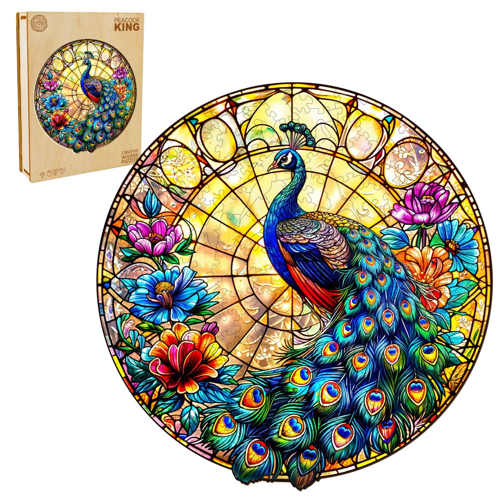 Peacock King Wooden Jigsaw Puzzle