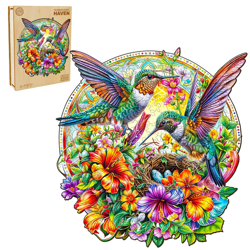Hummingbird Haven Wooden Jigsaw Puzzle