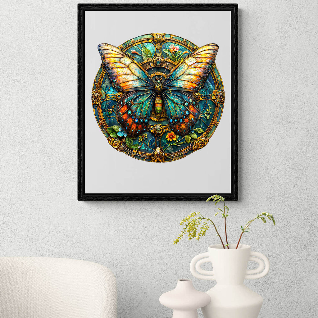 vintage butterfly-2 Wooden Jigsaw Puzzle