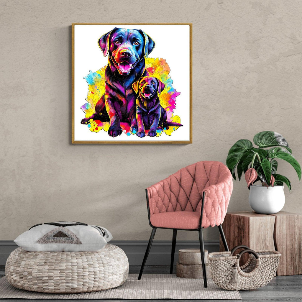 Labrador Family Wooden Jigsaw Puzzle