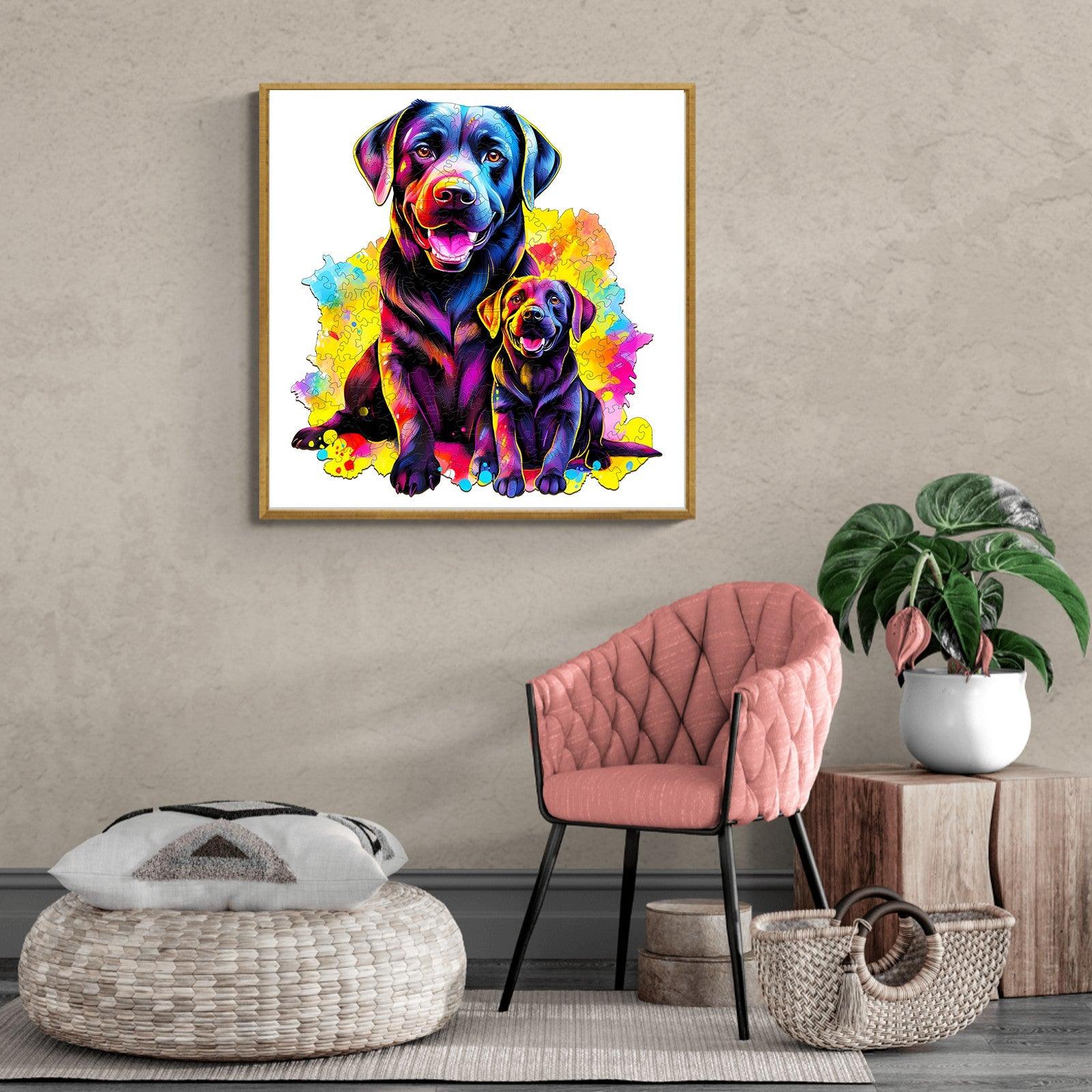 Labrador Family Wooden Jigsaw Puzzle
