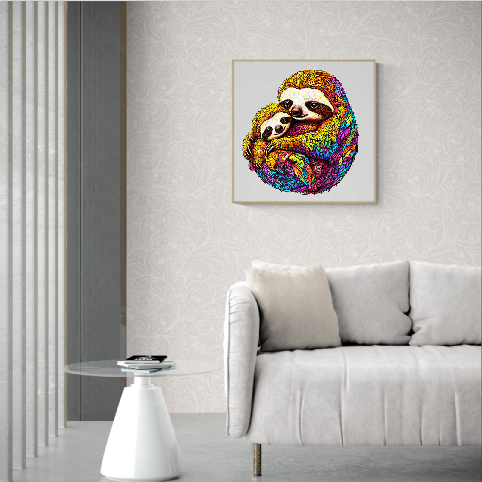 Parent-child Sloth Wooden Jigsaw Puzzle