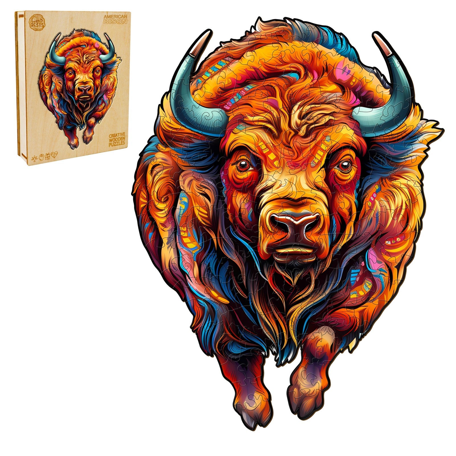 American Bison Wooden Jigsaw Puzzle