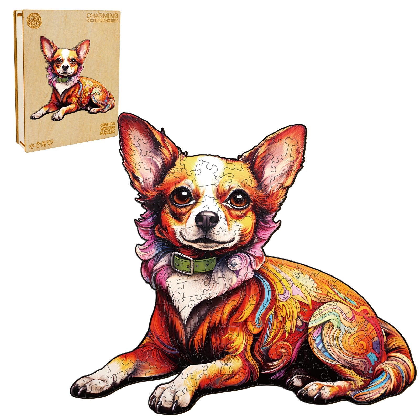 Charming Chihuahua Wooden Jigsaw Puzzle