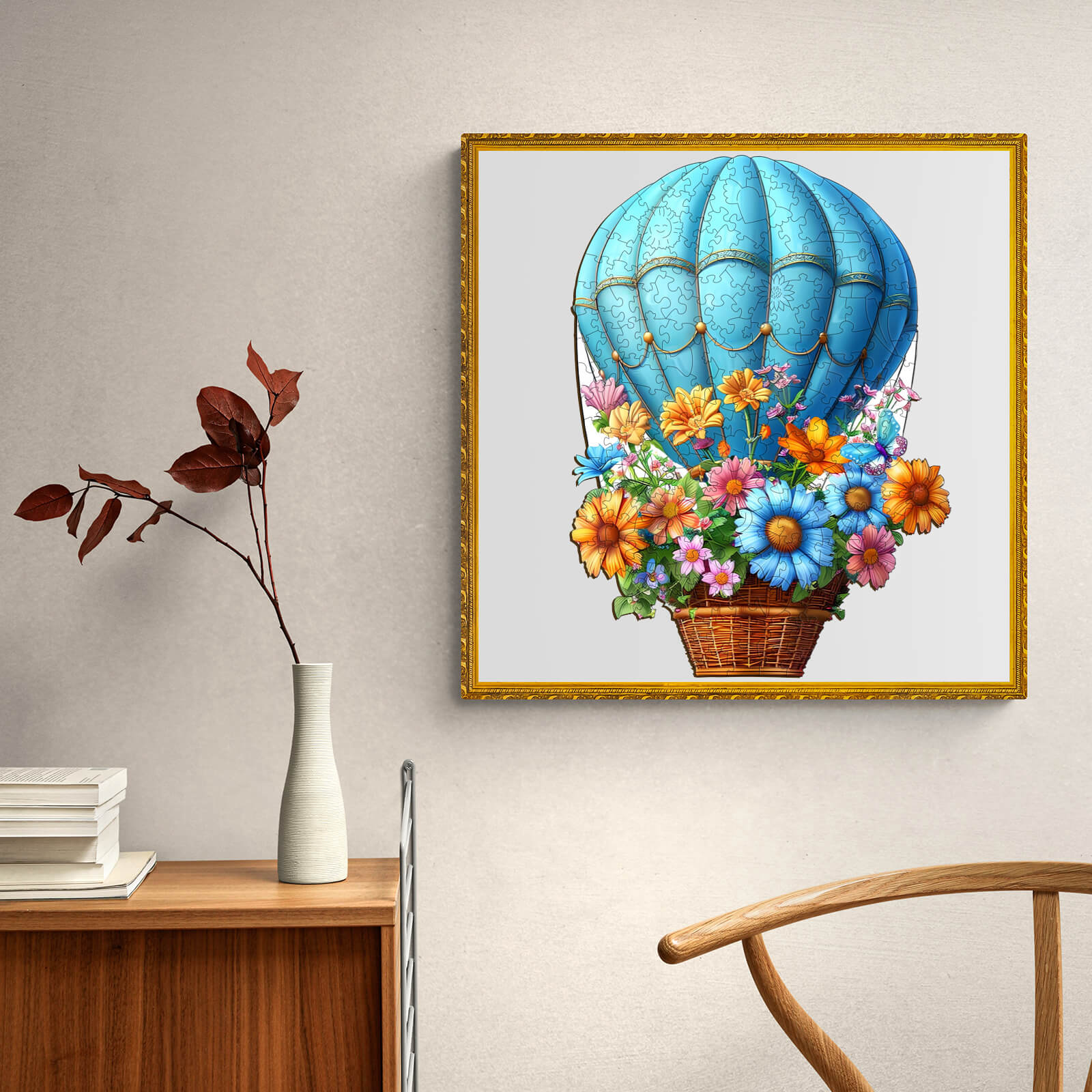 Flying Flowers Wooden Jigsaw Puzzle