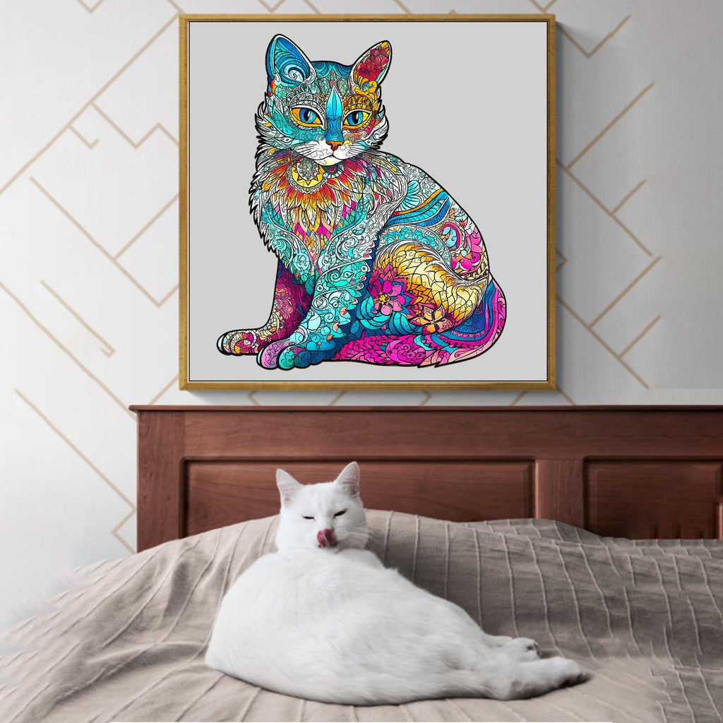 Elegant Cat Wooden Jigsaw Puzzle