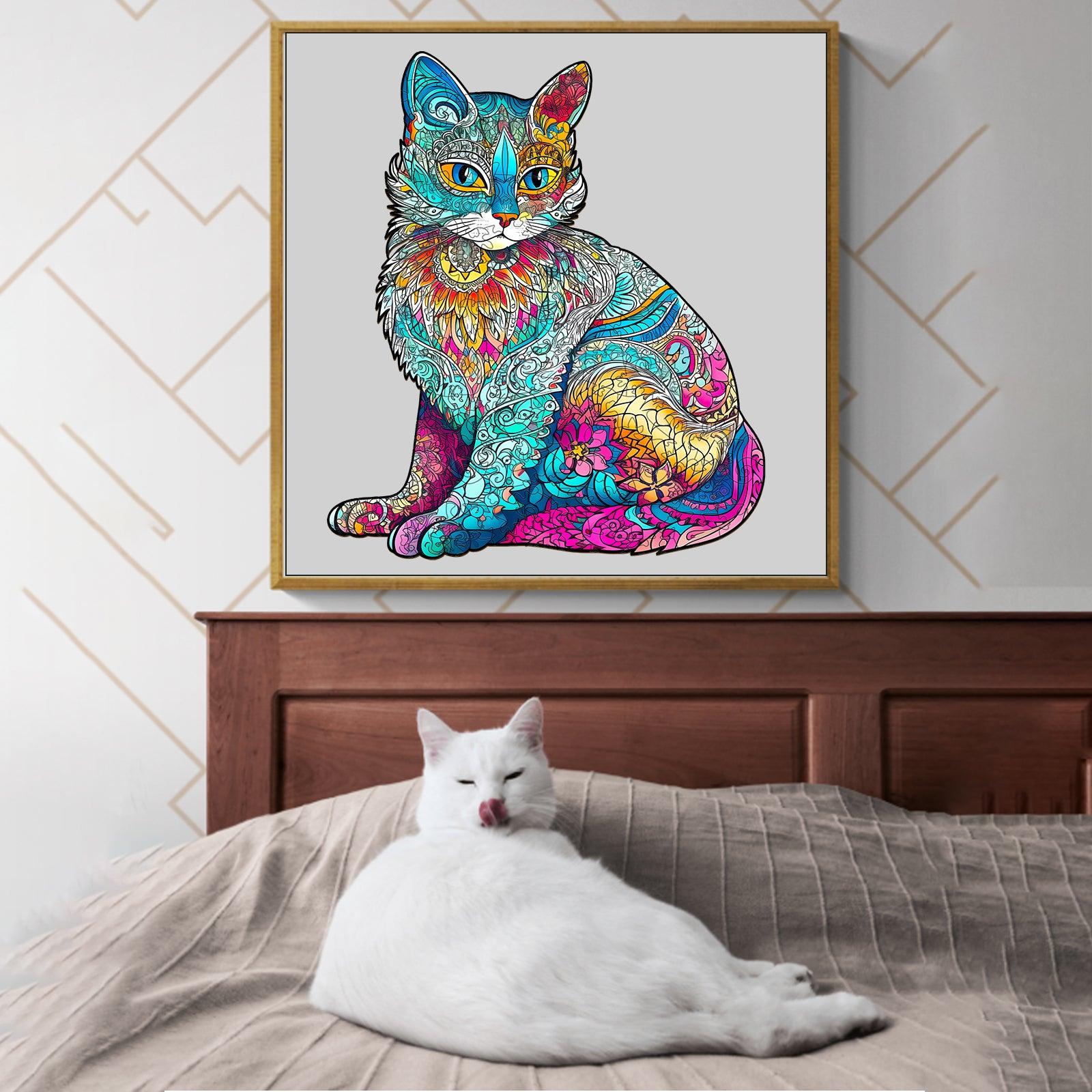 Elegant Cat Wooden Jigsaw Puzzle