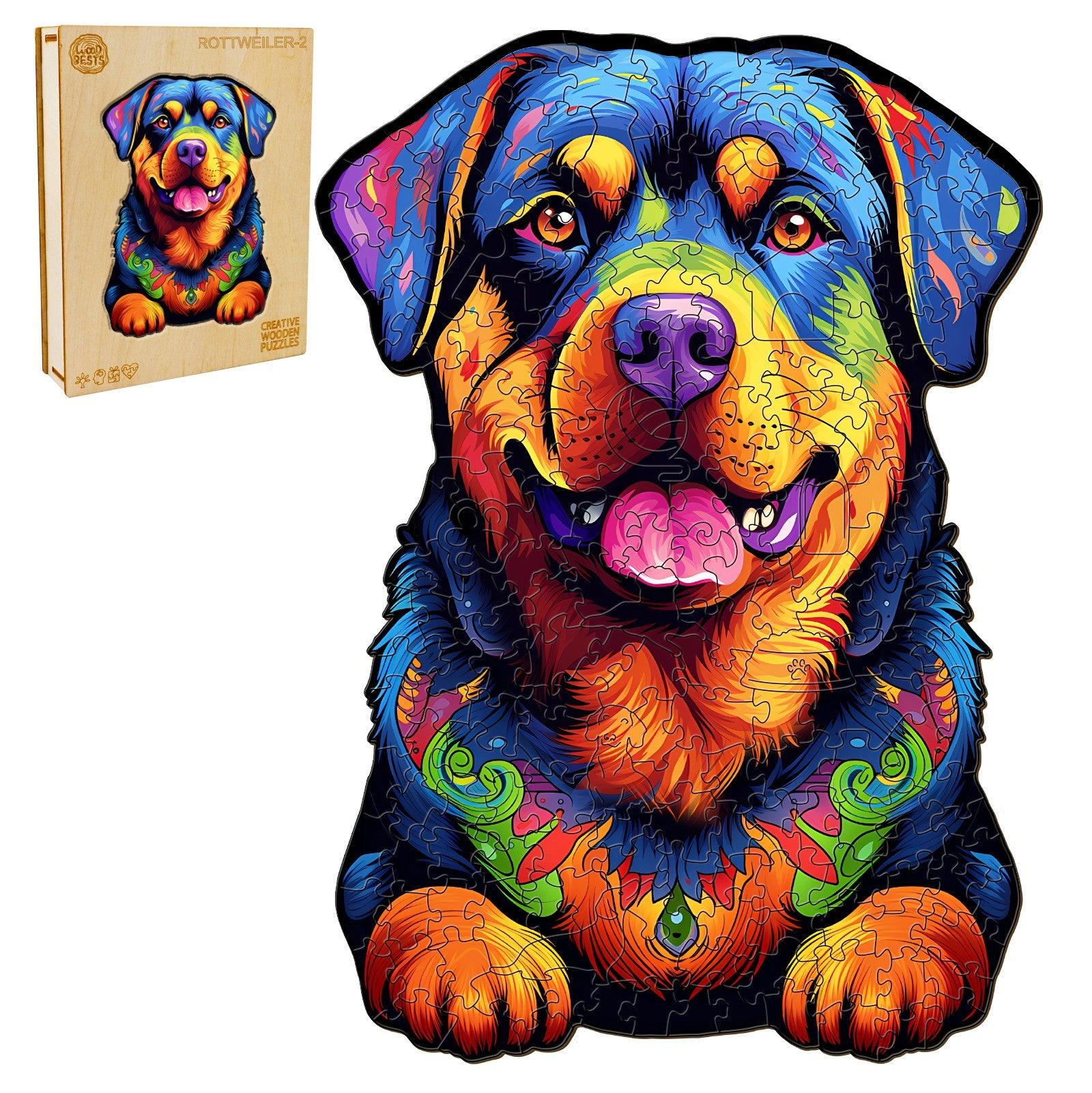Rottweiler 2 Wooden Jigsaw Puzzle