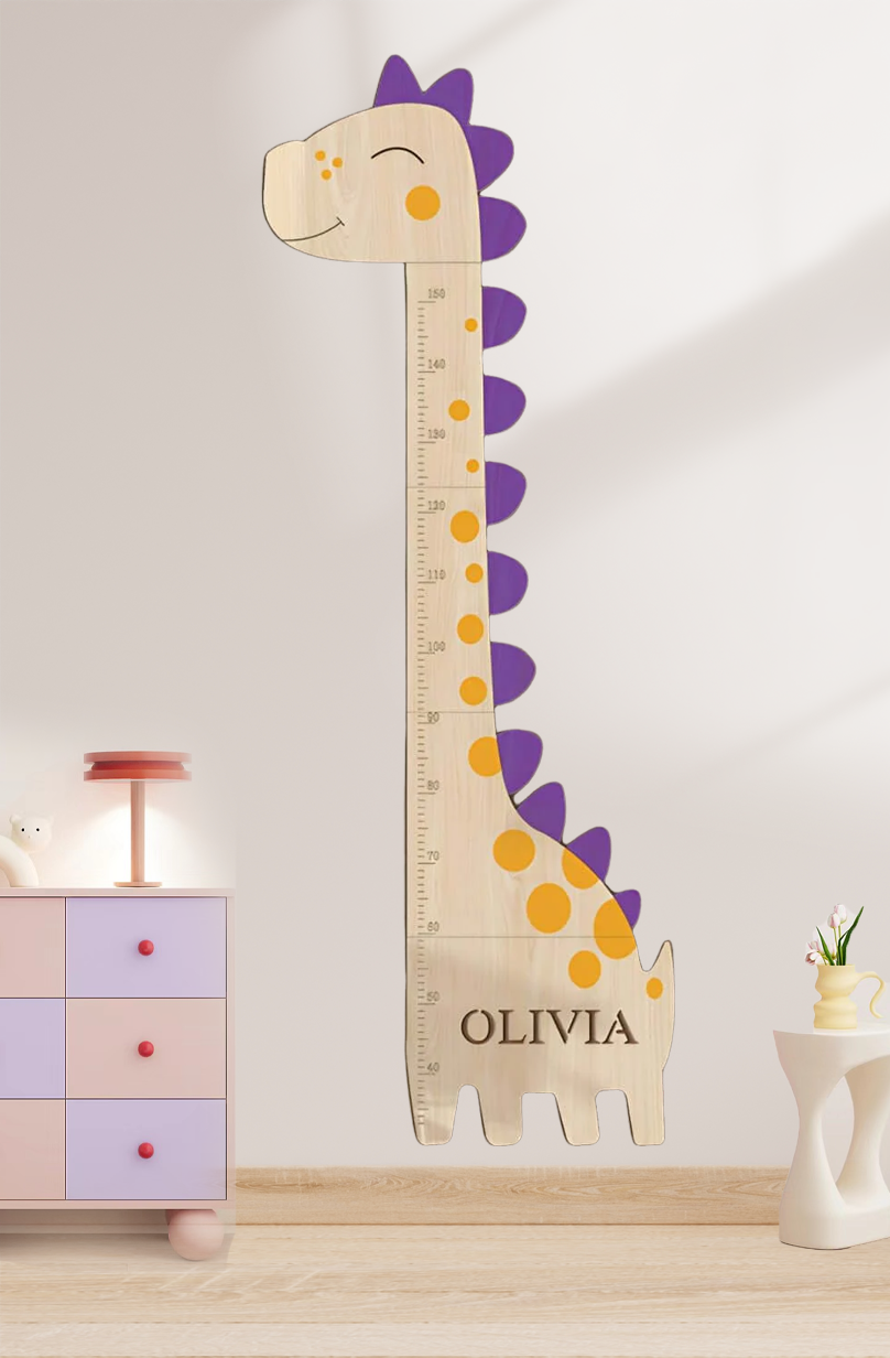 Personalized Wooden Dinosaur Growth Chart Ruler