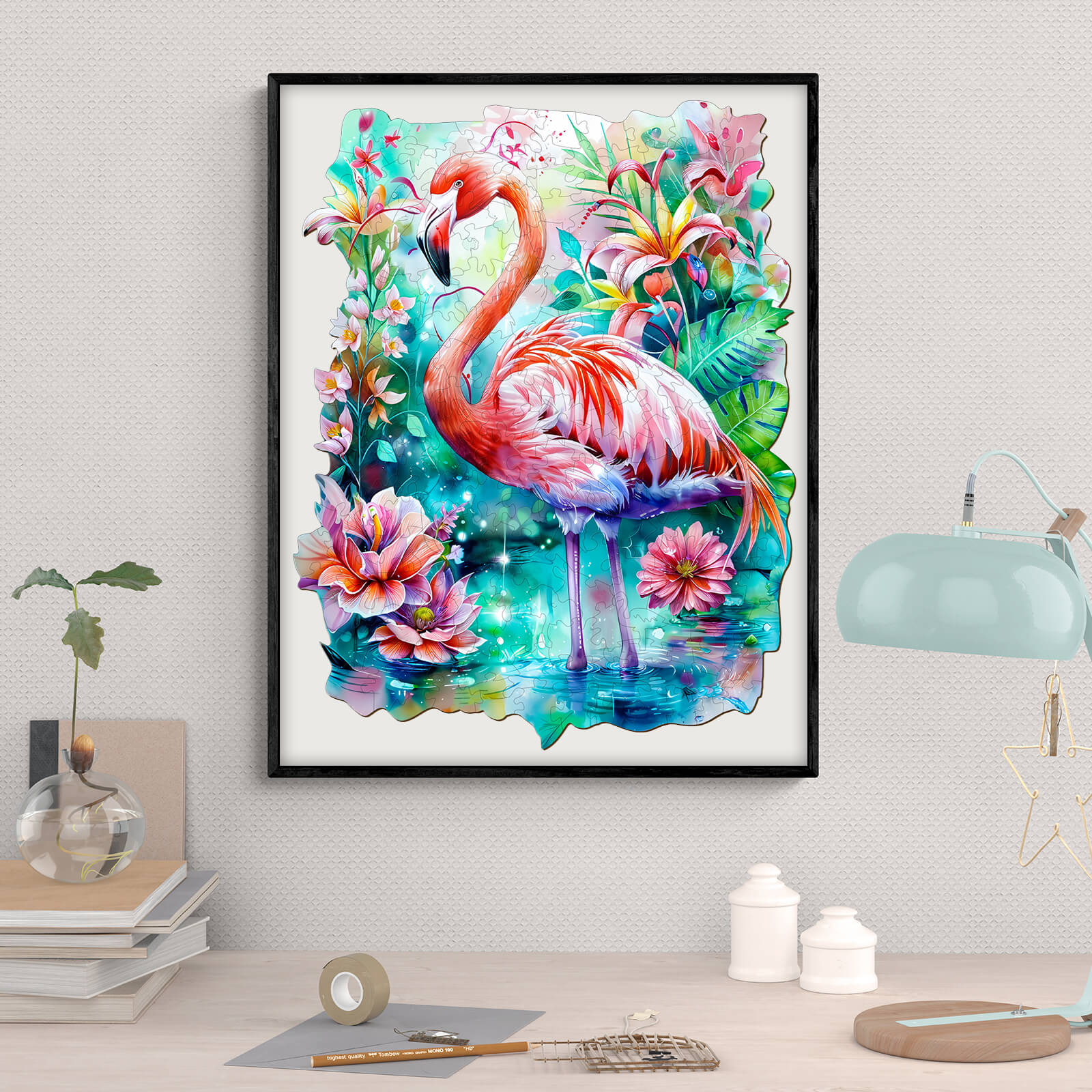 Flamingo Wooden Jigsaw Puzzle