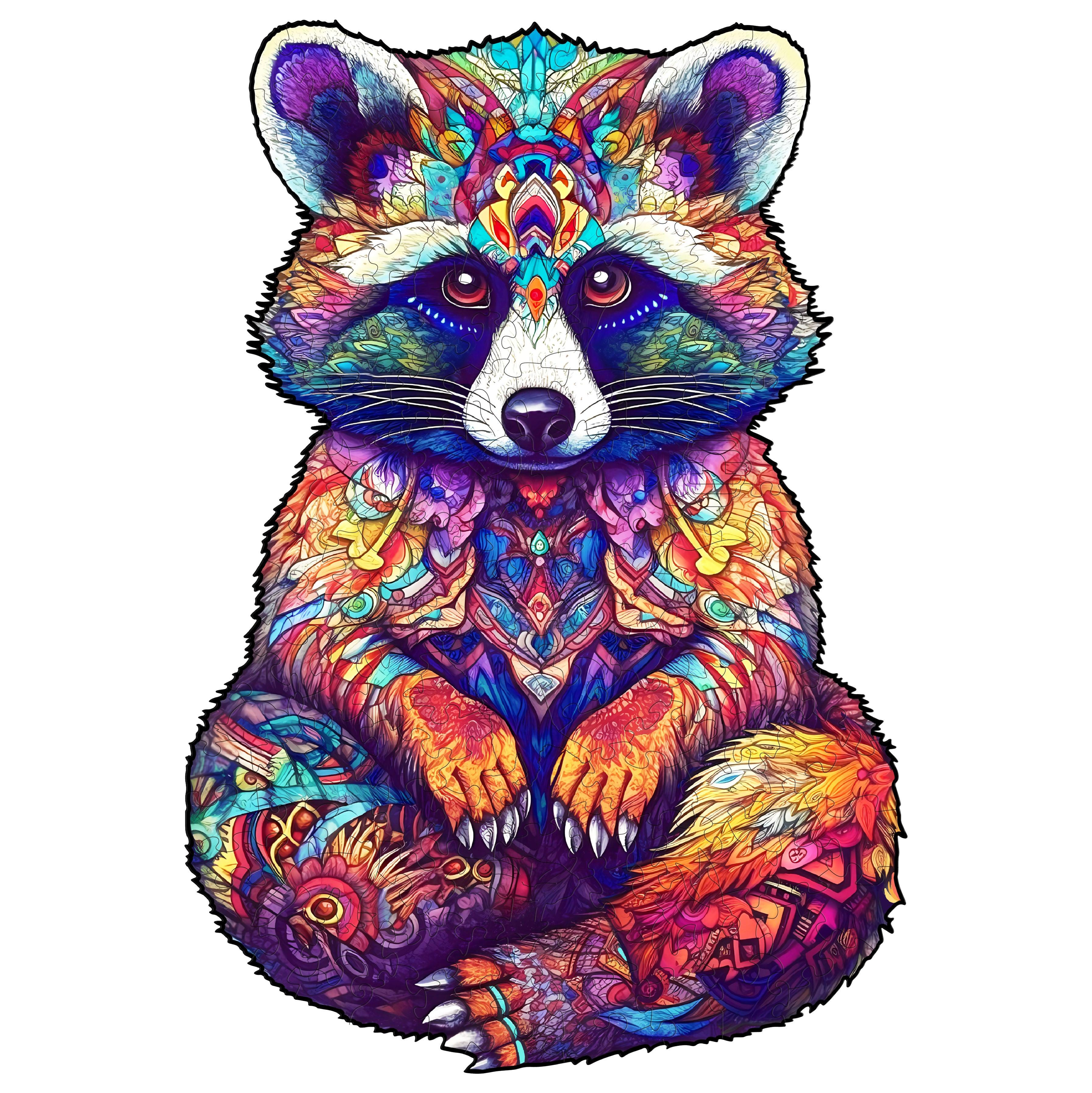 Resourceful Raccoon Wooden Jigsaw Puzzle