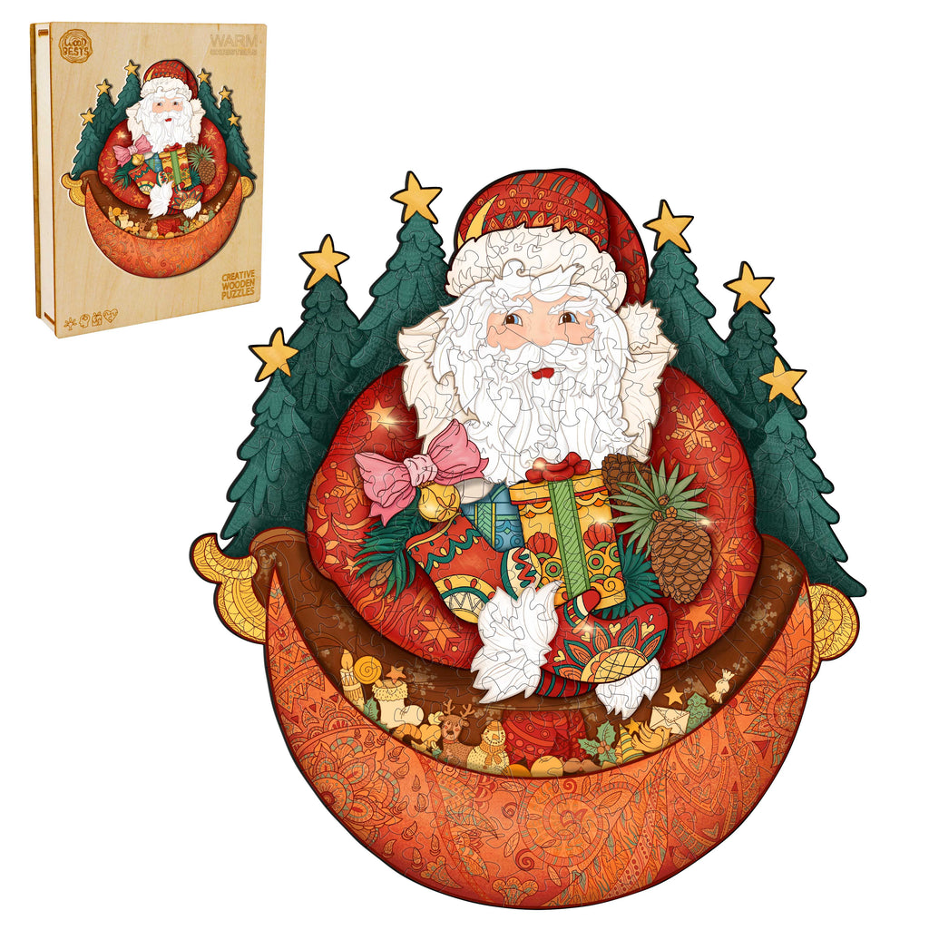 Warm Christmas Wooden Jigsaw Puzzle
