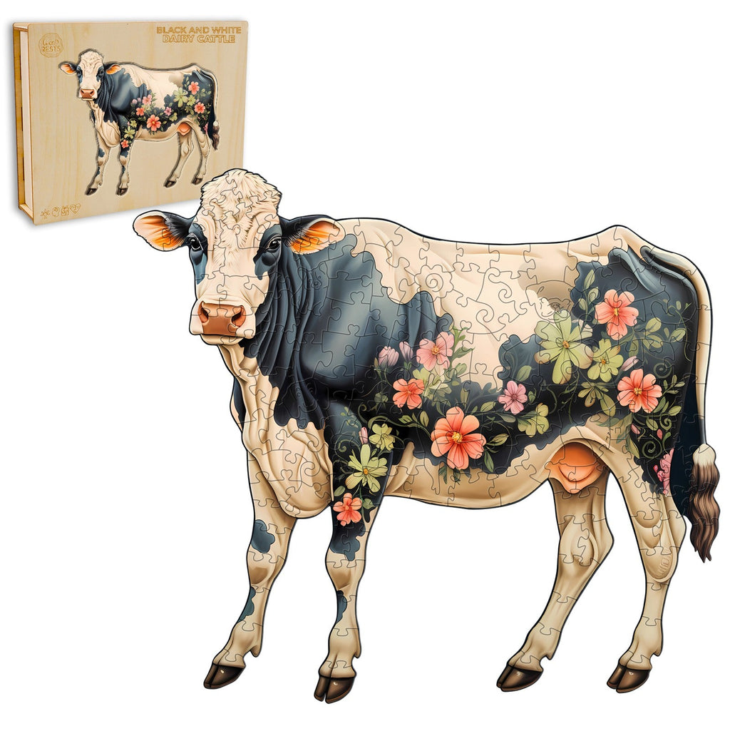 Dairy Cattle Wooden Jigsaw Puzzle