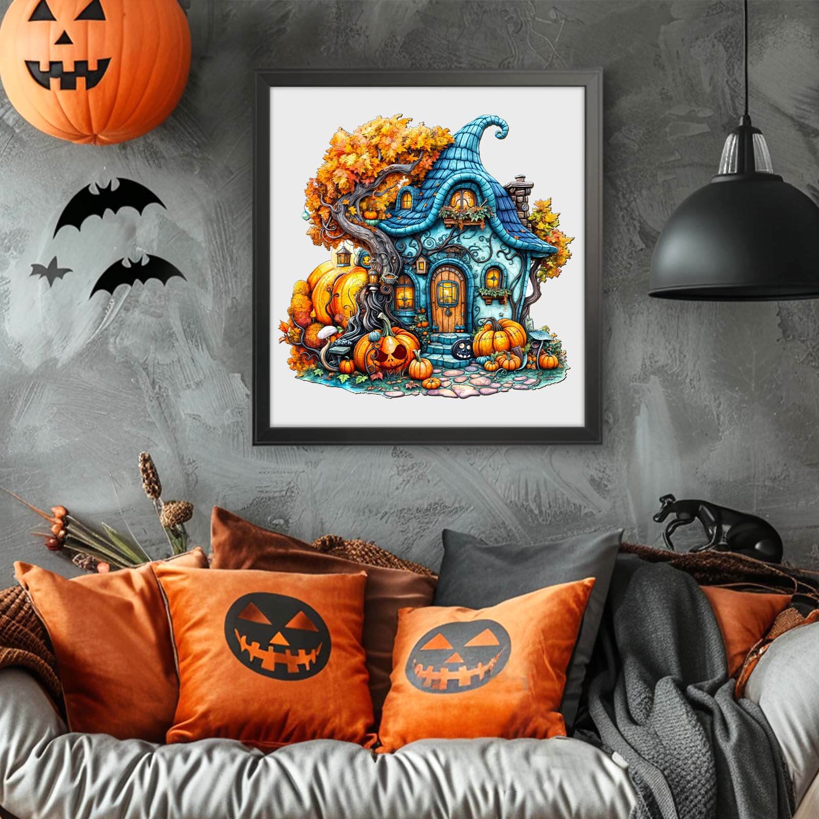 Pumpkin House-1 Wooden Jigsaw Puzzle