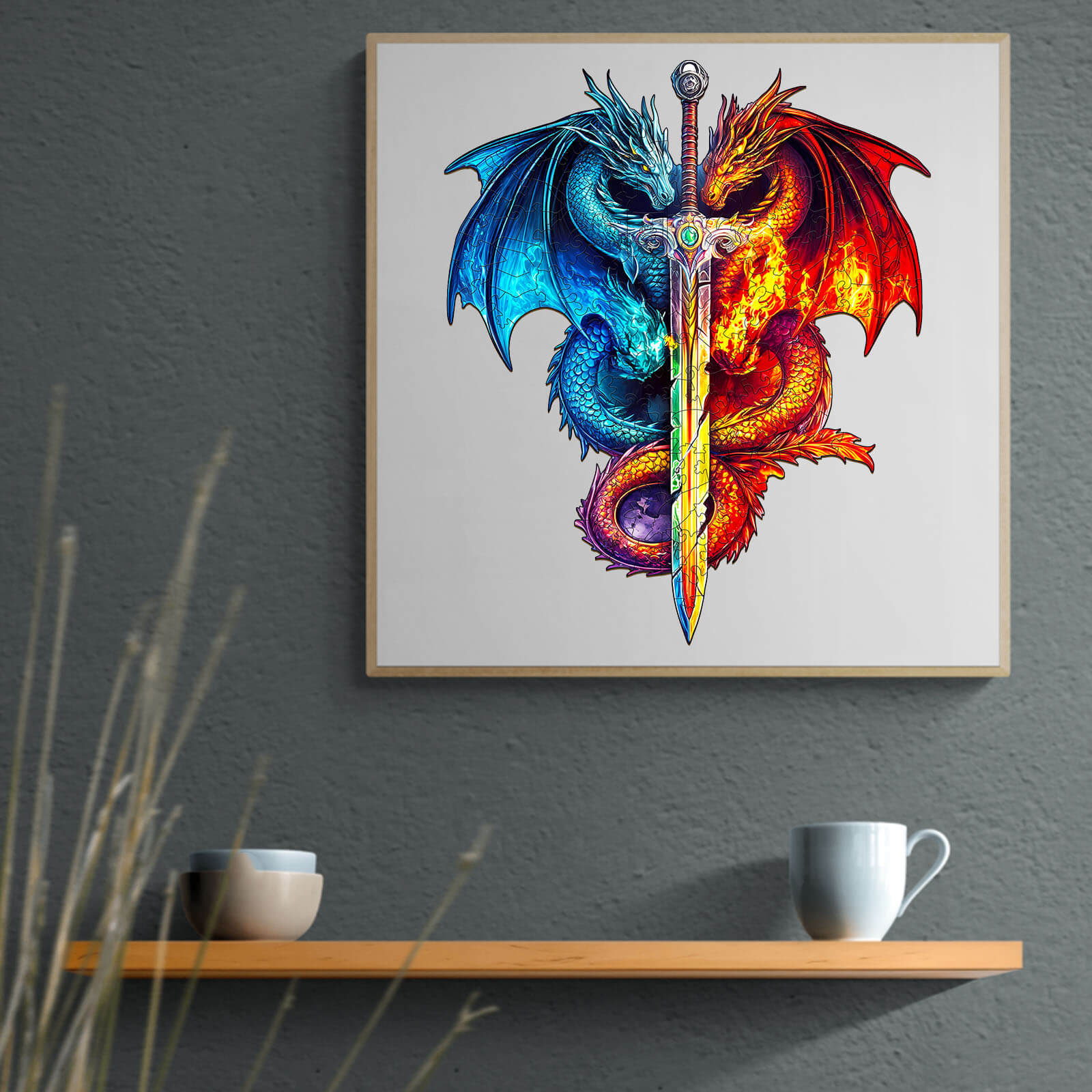 Dragon and Sword Wooden Jigsaw Puzzle