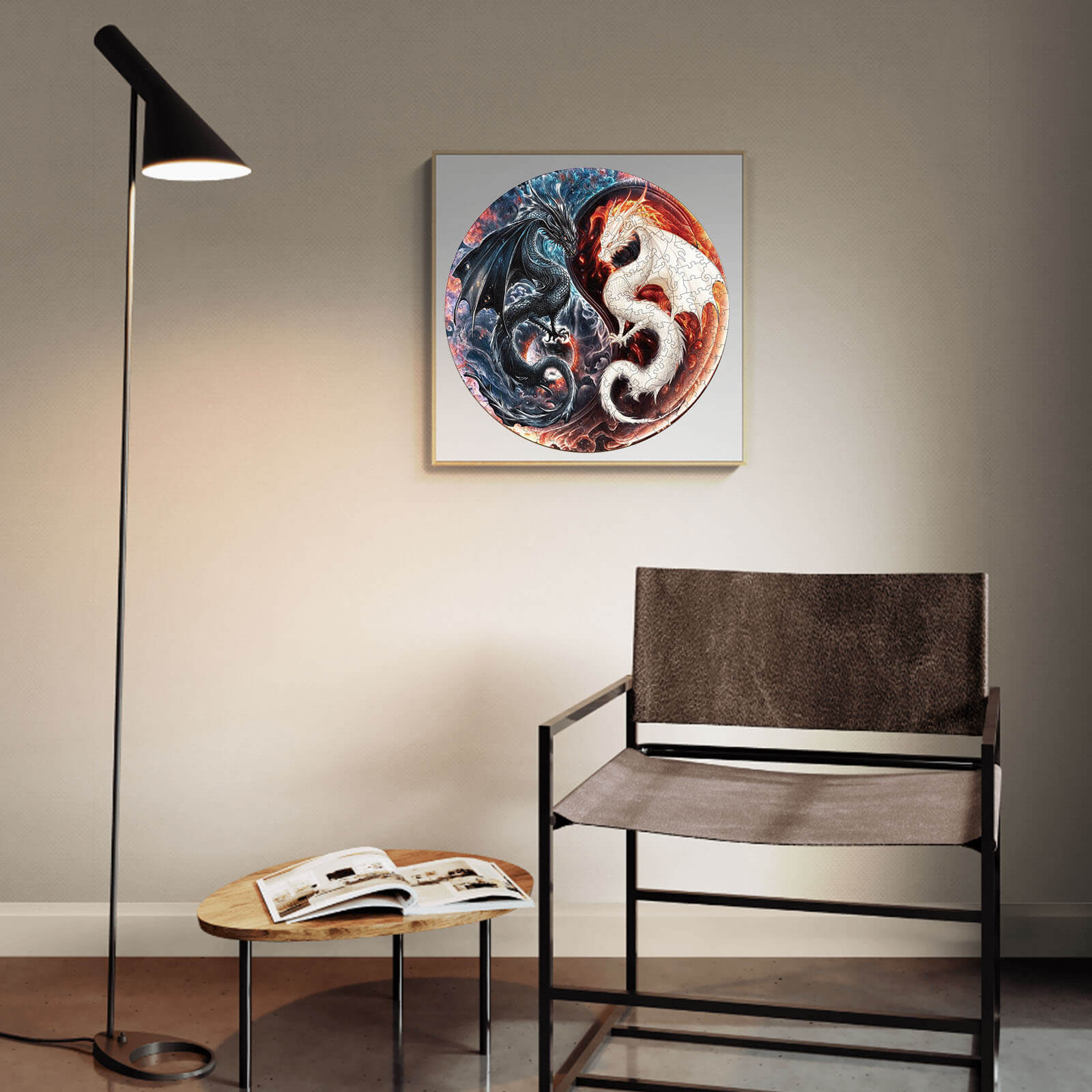 Yin Yang Dragon Wooden Jigsaw Puzzle