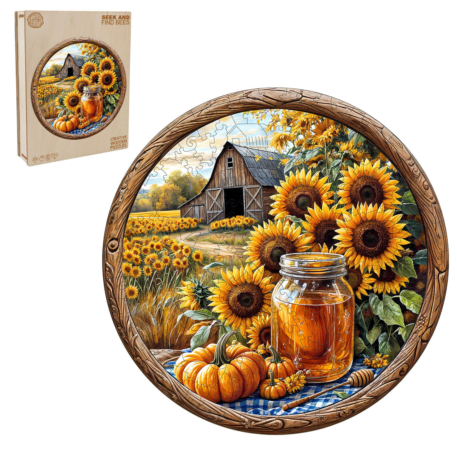 SEEK AND FIND BEES Wooden Jigsaw Puzzle
