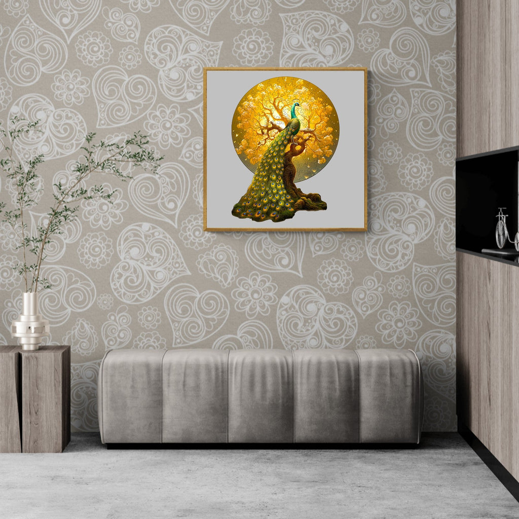 Noble Peacock-2 Wooden Jigsaw Puzzle