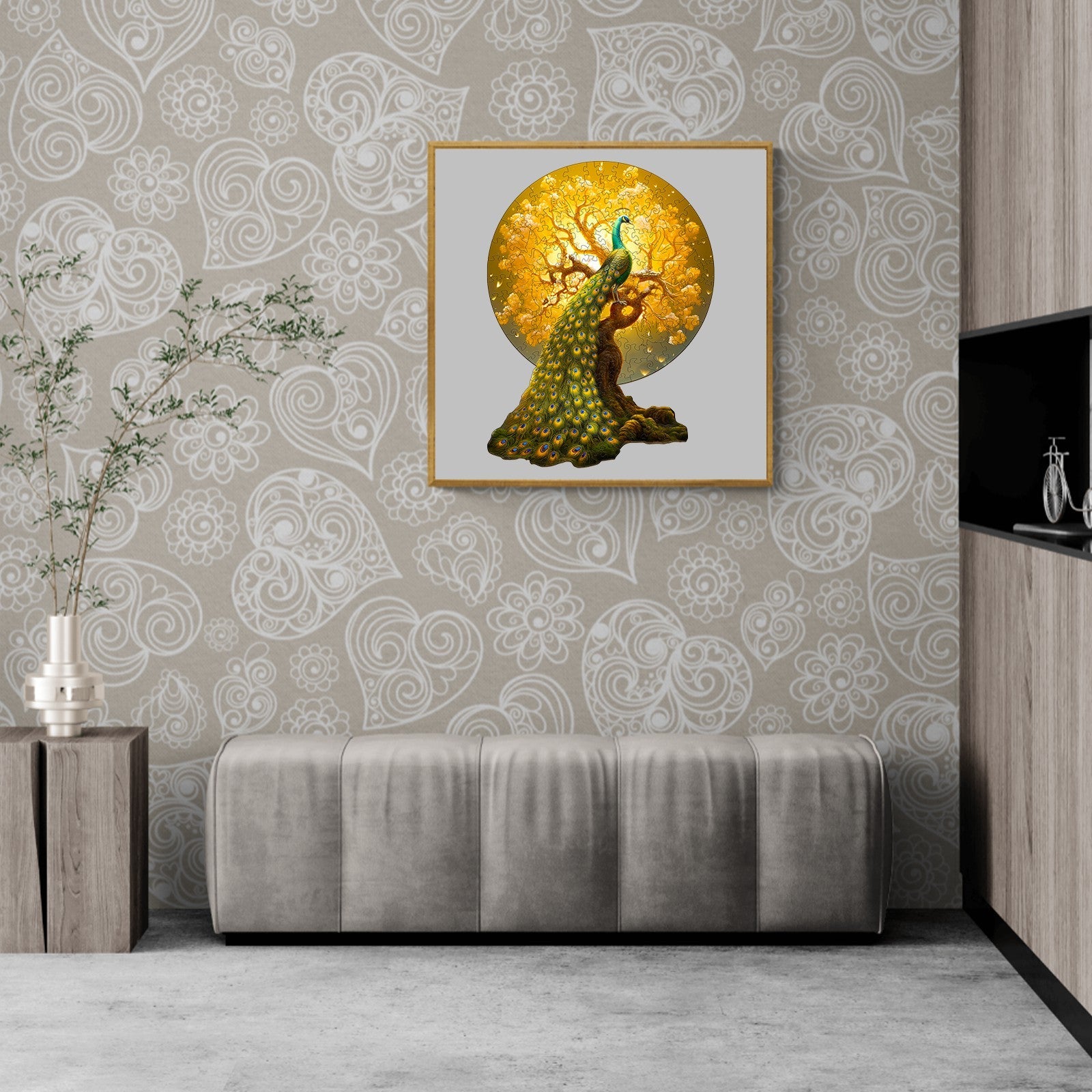 Noble Peacock-2 Wooden Jigsaw Puzzle