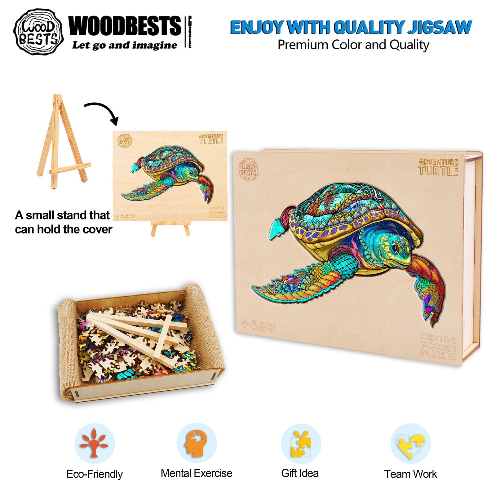 Adventure Turtle Wooden Jigsaw Puzzle