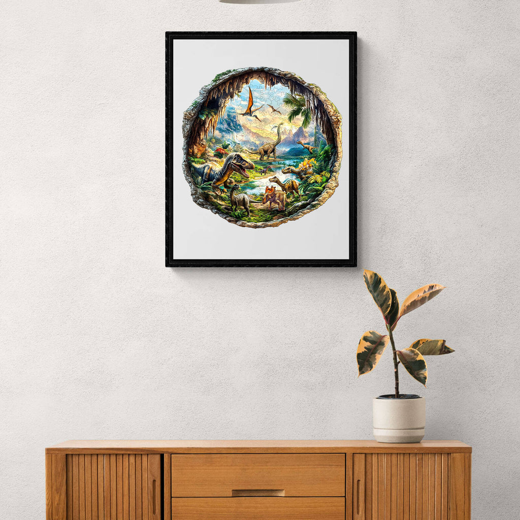 3D Cave Jurassic Wooden Jigsaw Puzzle