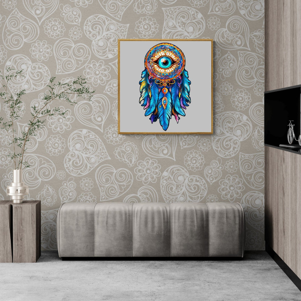 Eye Dream Catcher Wooden Jigsaw Puzzle