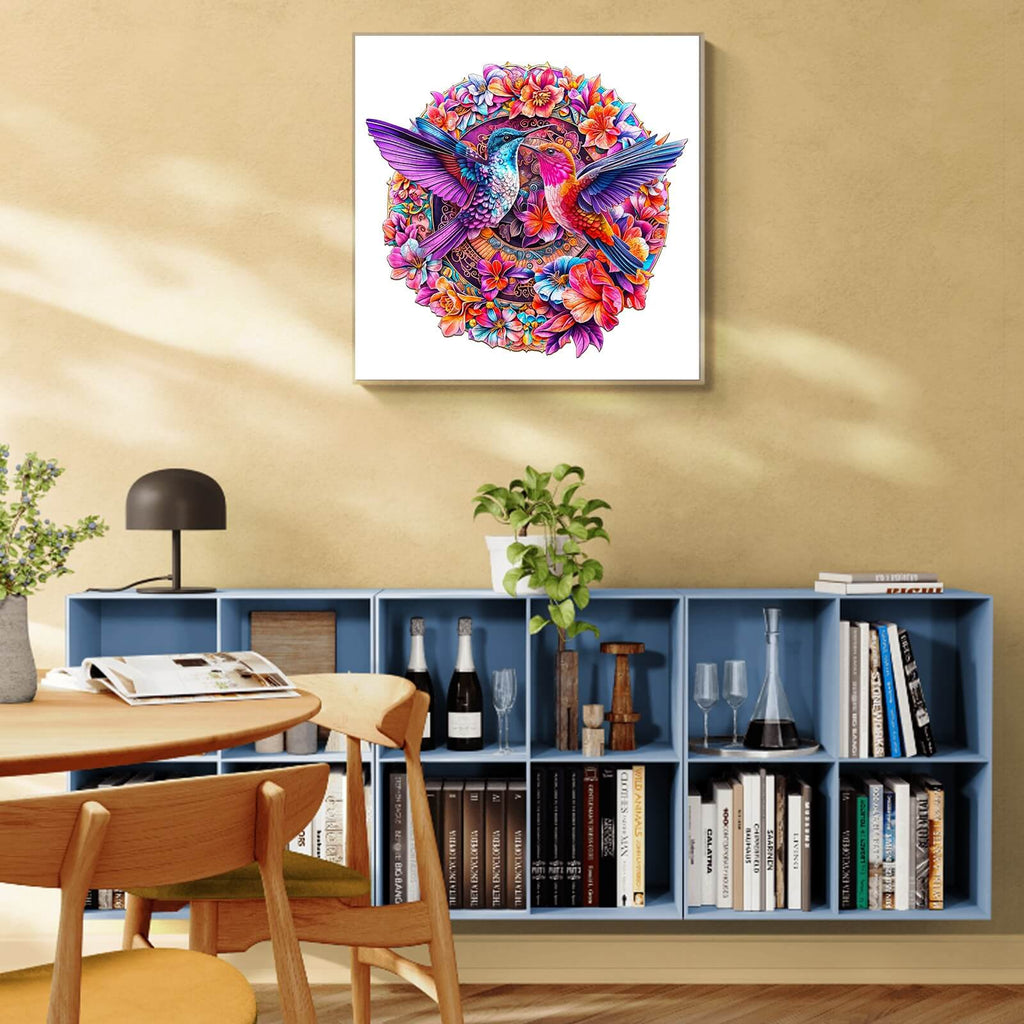 Flower Hummingbird Wooden Jigsaw Puzzle