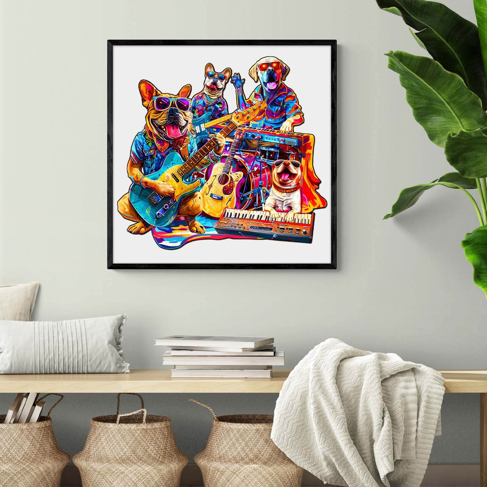 Dog Band Wooden Jigsaw Puzzle