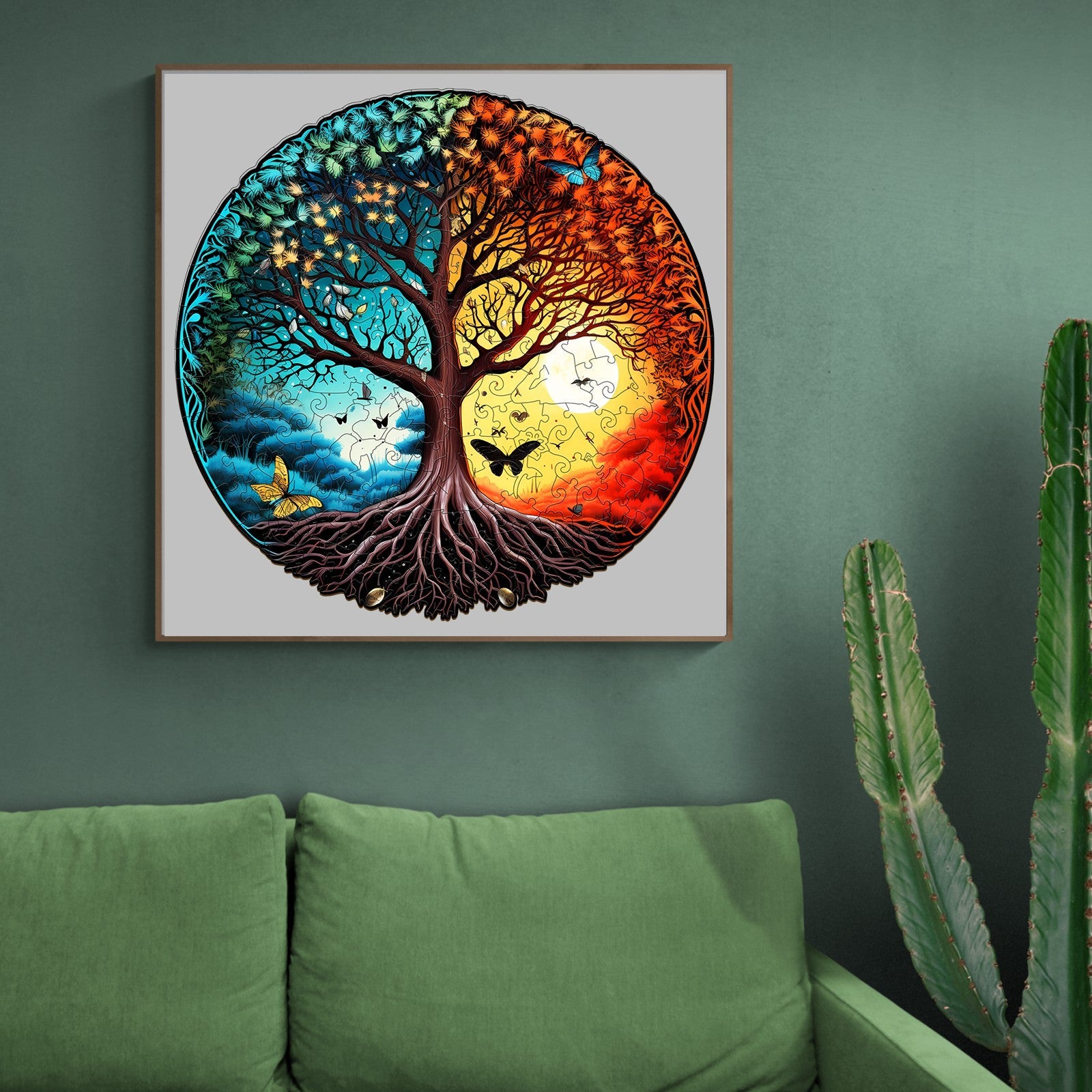 Yin Yang Tree Of Life 6 Wooden Jigsaw Puzzle