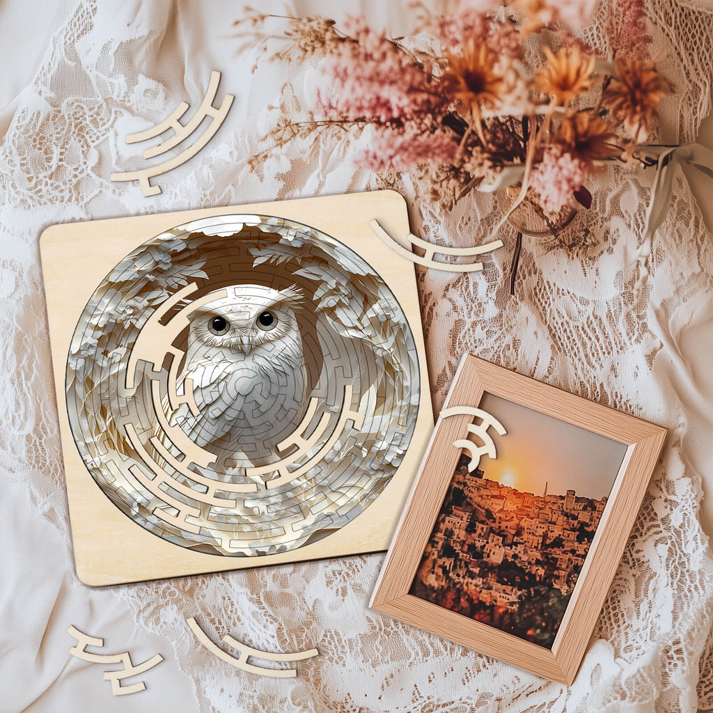 Maze Puzzles—Elegant Owl