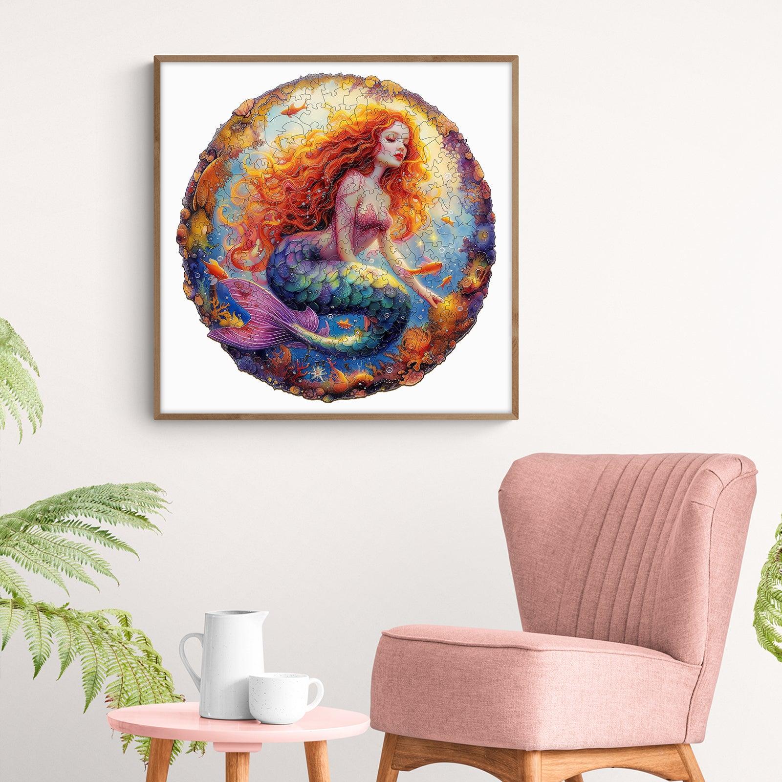 Elegant Mermaid Wooden Jigsaw Puzzle