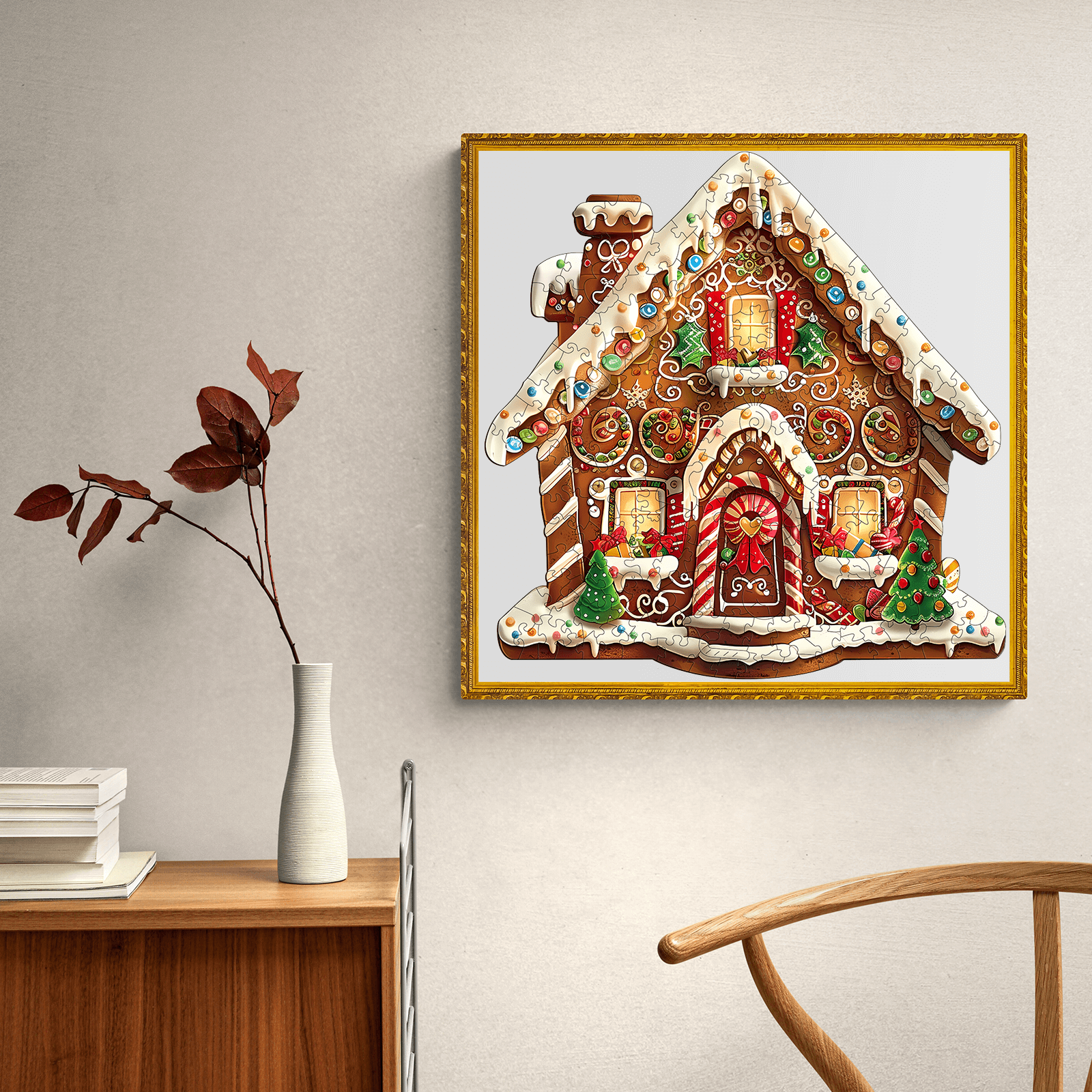 Christmas Gingerbread House-1 Wooden Jigsaw Puzzle