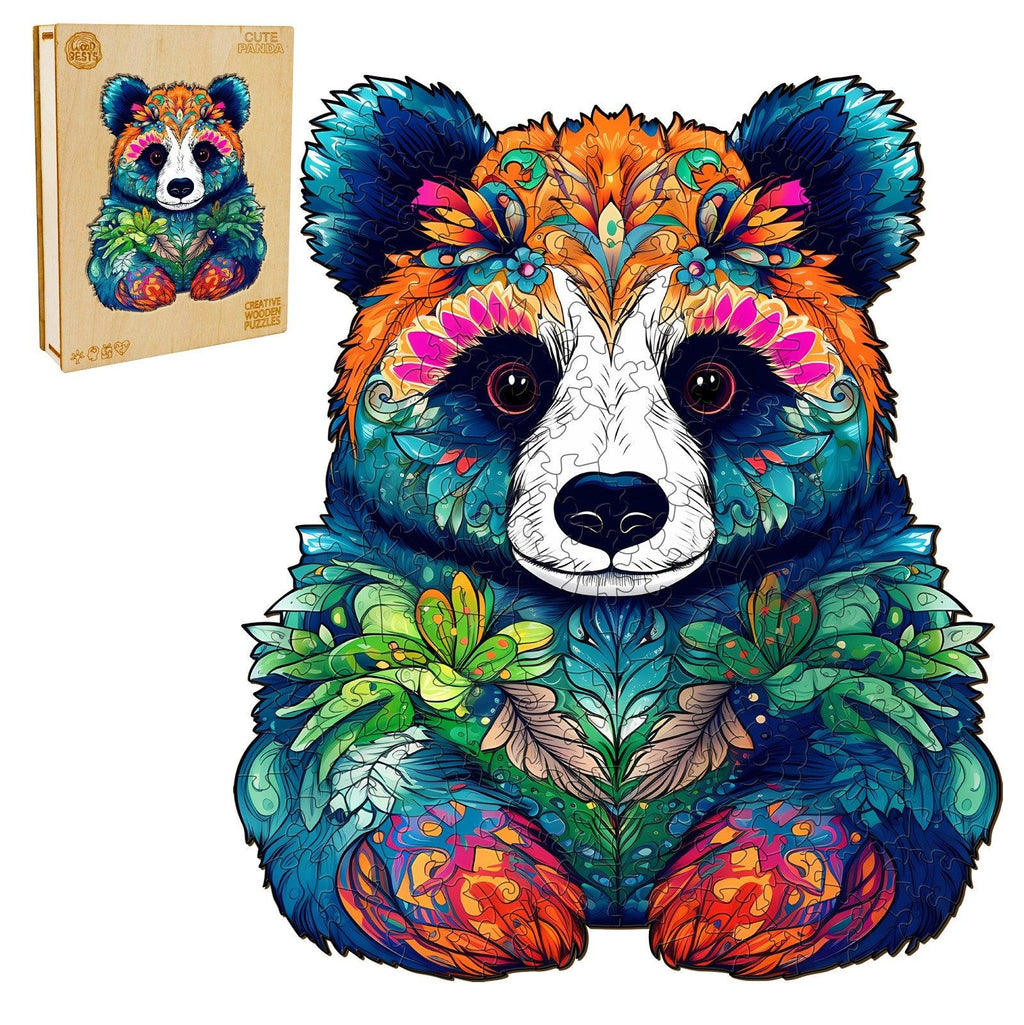 Cute Panda Wooden Jigsaw Puzzle